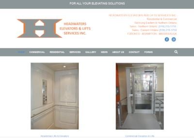 headwaters elevator website mini-screenshot