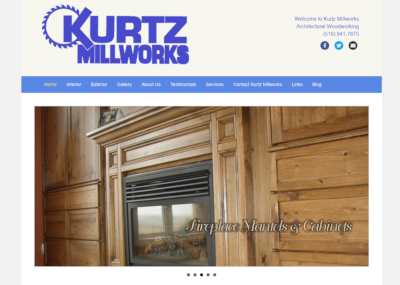 kurtz millworks website screenshot