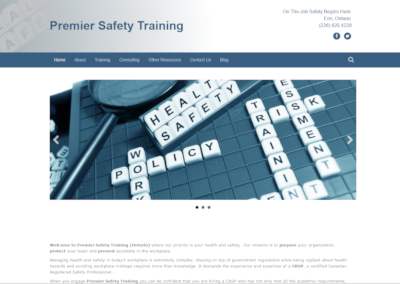 premier safety training website screenshot