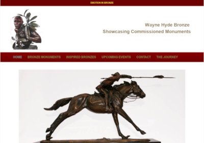 wayne hyde bronze website mini-screenshot