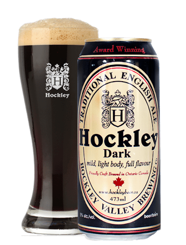 hockley brewing company dark ale can and bottle